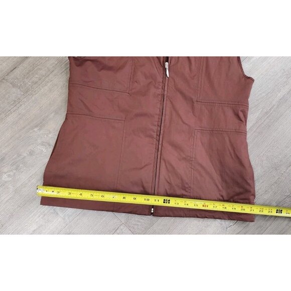 Nike Golf Vest Womens Large Brown Clima fit Windbreaker Zip Pockets Outdoors - Picture 5 of 10